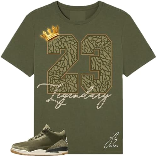 Amazon.com: Shirt To Match Jordan Retro 4 Craft Medium Olive Green